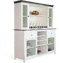 Bourbon Two Tone Bar Hutch and Buffet