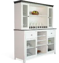 Bourbon Two Tone Bar Hutch and Buffet