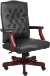Boss Black Vinyl Executive Chair