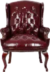 Boss Burgundy Wingback Guest Chair