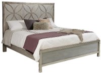 Modern Eclectic Contemporary Silver Leaf Queen Bed