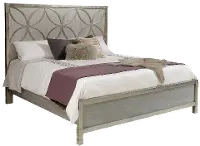 Modern Eclectic Contemporary Silver Leaf Queen Bed