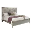 Modern Eclectic Contemporary Silver Leaf King Bed