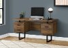 Walnut and Black Computer Desk