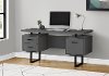 Gray and Black Computer Desk