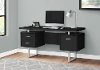 Black and Silver Computer Desk - I7634