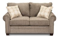 Casual Contemporary Mocha Brown Loveseat - Sevilla