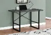 Gray and Black Thick Panel Computer Desk