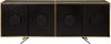 Mid Century Modern Black and Gold Dining Room Sideboard - Modern Eclectic