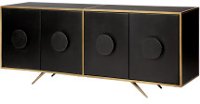 Mid Century Modern Black and Gold Dining Room Sideboard - Modern Eclectic-3