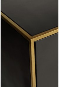 Mid Century Modern Black and Gold Dining Room Sideboard - Modern Eclectic-5