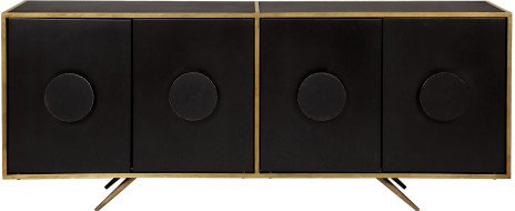 Modern Eclectic Mid Century Modern Black and Gold Dining Room Sideboard-1