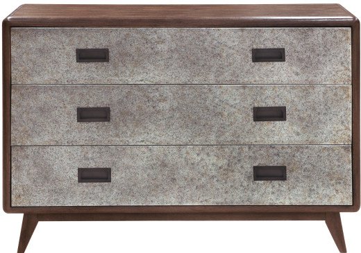Modern Dark Oak and Metal Dresser - Modern Eclectic-1