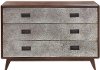 Modern Dark Oak and Metal Dresser - Modern Eclectic