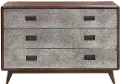 Modern Dark Oak and Metal Dresser - Modern Eclectic