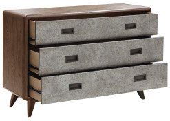 Modern Dark Oak and Metal Dresser - Modern Eclectic-3