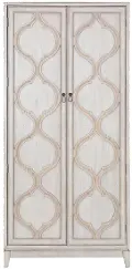 Modern Eclectic Beige Tall Bar Cabinet
