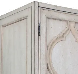 Modern Eclectic Beige Tall Bar Cabinet-5