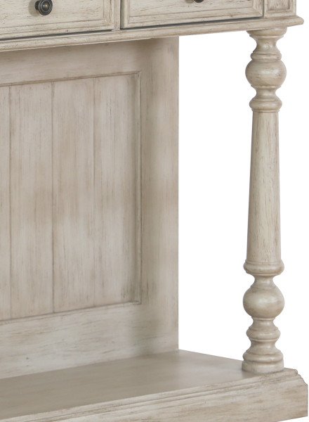 Farmhouse White Wash Accent Table - Modern Eclectic-4