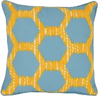 Blue and Yellow Indoor-Outdoor Gaines Throw Pillow