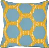 Clearance Blue and Yellow Indoor-Outdoor Gaines Throw Pillow