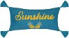 Teal and Yellow Rectangle Indoor-Outdoor Throw Pillow