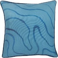 Blue Indoor-Outdoor Creek Throw Pillow
