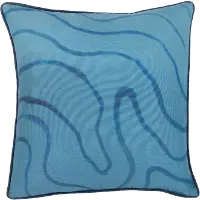 Blue Indoor-Outdoor Creek Throw Pillow