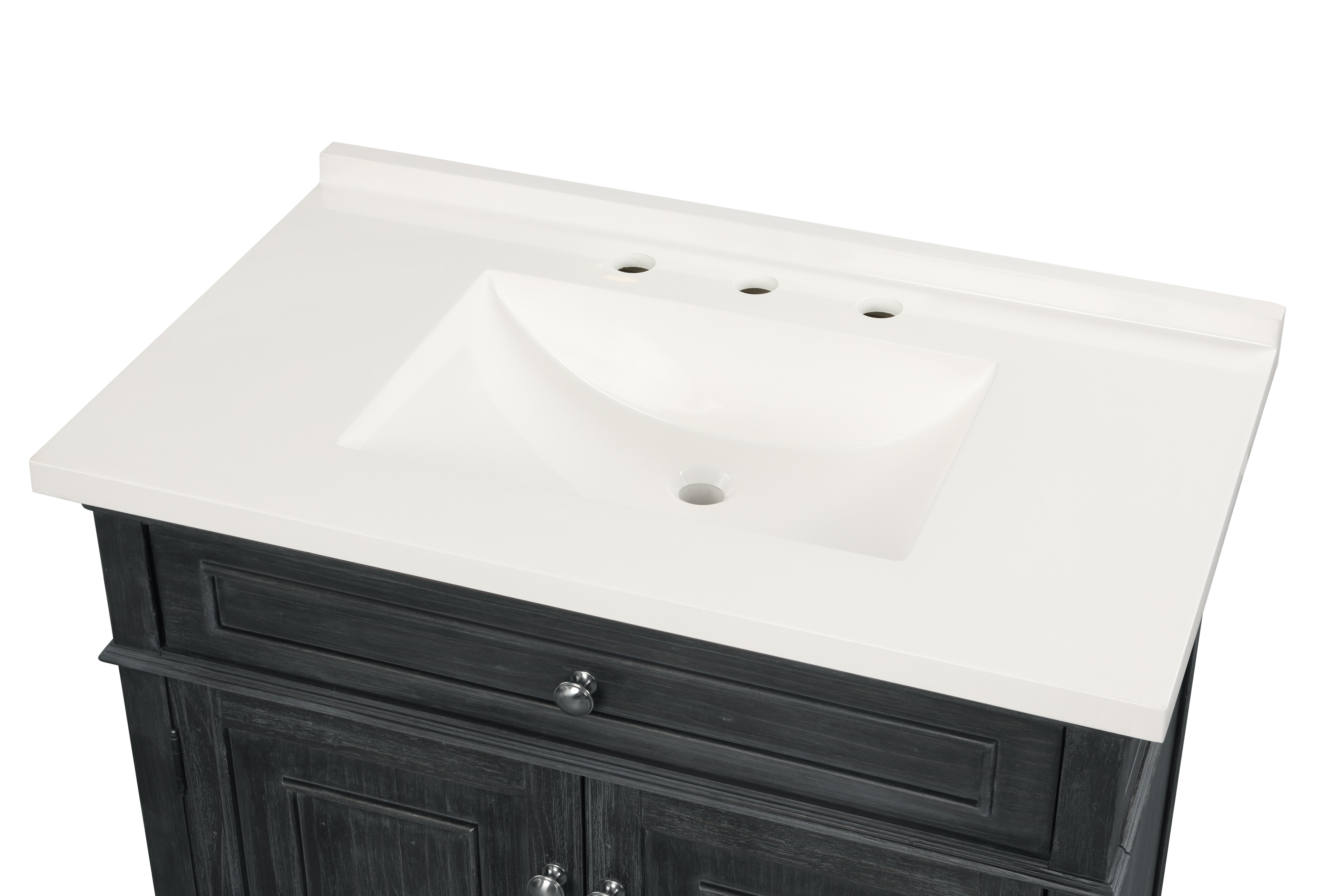 Dark Antique Slate 31 inch Bathroom Vanity - Shaye-3