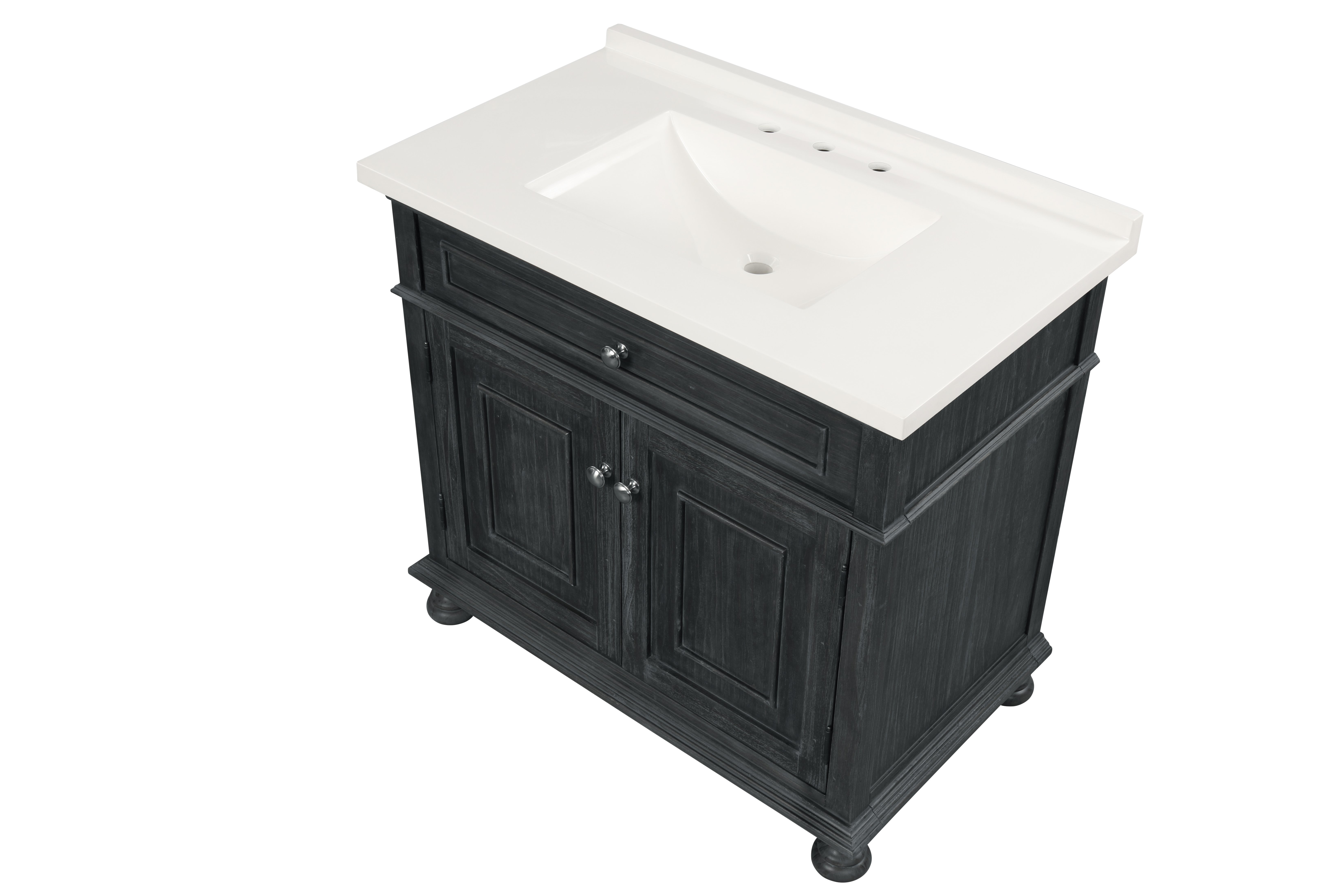 Dark Antique Slate 31 inch Bathroom Vanity - Shaye-4
