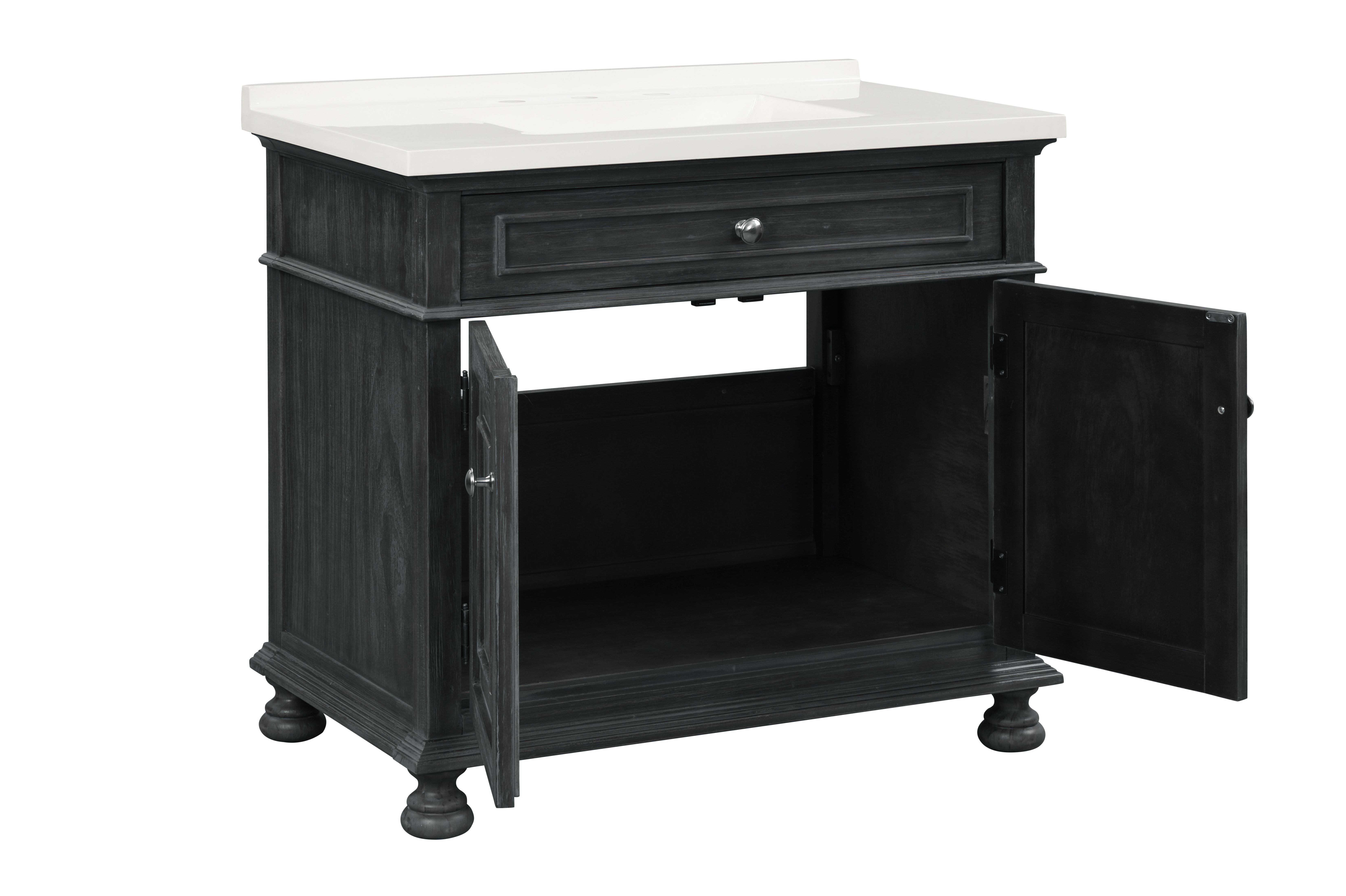 Dark Antique Slate 31 inch Bathroom Vanity - Shaye-6