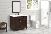 Dark Antique Brown 31 inch Bathroom Vanity - Shaye