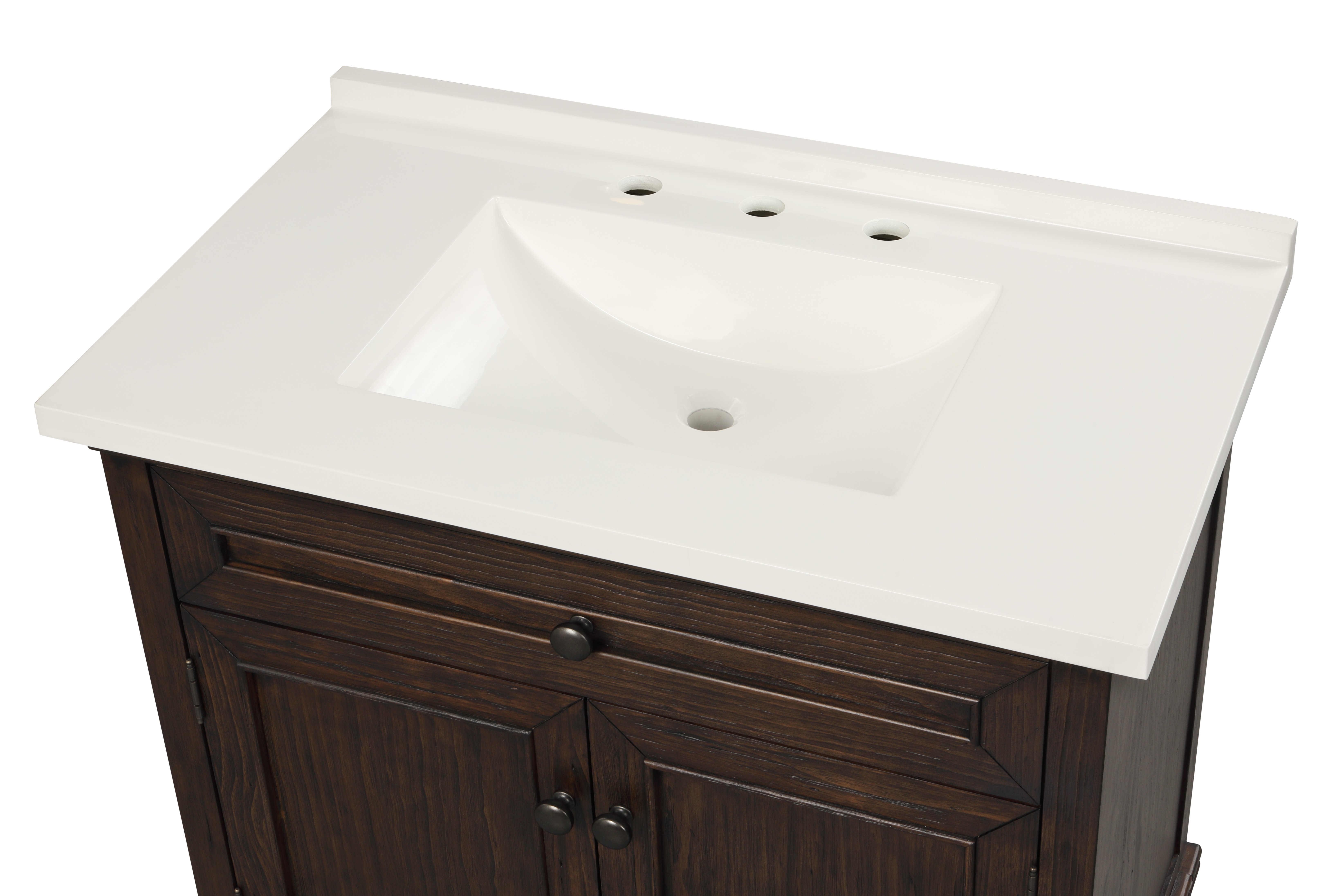 Dark Antique Brown 31 inch Bathroom Vanity - Shaye-3