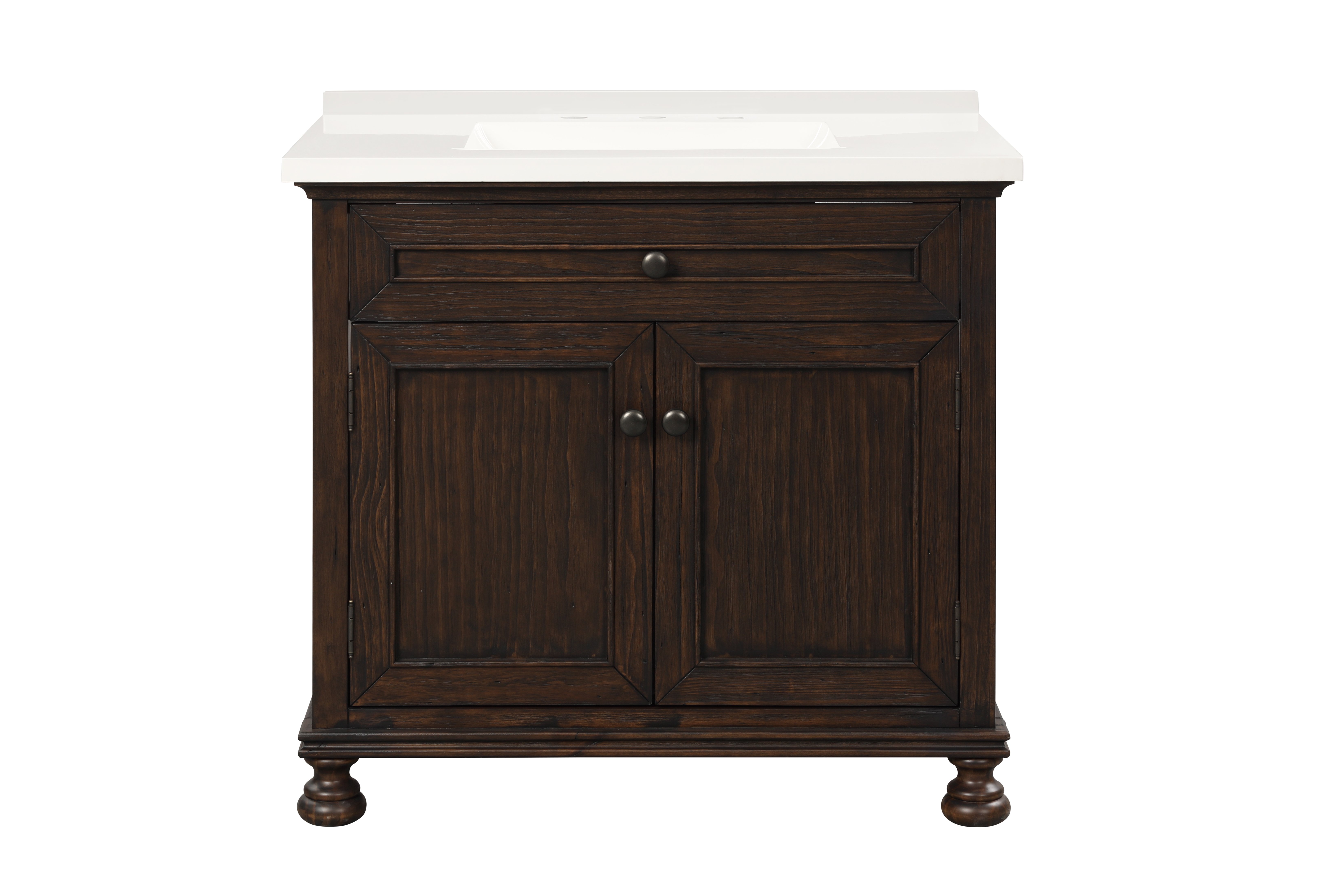 Dark Antique Brown 31 inch Bathroom Vanity - Shaye-8