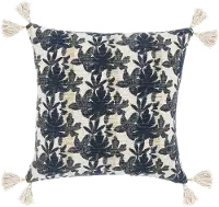 Blue Cordell Night Throw Pillow with Tassels