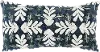 Blue, Green and Off White Rectangle Velvet Throw Pillow