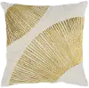 Clearance Square Gold Linen Leda Throw Pillow