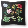 P6047RPBLACK/MULTI Rifle Paper Co. 18 Inch Black and Multi Color Floral Throw Pillow