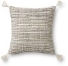 Magnolia Home Furniture Silver Outdoor Throw Pillow with Tassels