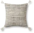 P1166MHSILVER Magnolia Home Furniture Silver Outdoor Throw Pillow with Tassels