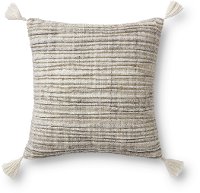 P1166MHSILVER Magnolia Home Furniture Silver Outdoor Throw Pillow with Tassels