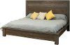 Farmhouse Rustic Pine Queen Platform Bed - Loft