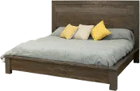 Loft Rustic Pine Queen Platform Bed