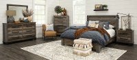 Farmhouse Rustic Pine 4 Piece King Bedroom Set - Loft