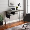 D44MIRCAS Cerused Ash 44 Metal Storage Shelf Writing Desk - Mira