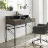 D44VETHUTCAS Cerused Ash 44 2-Drawer Desk with Hutch - Vetti