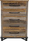 Farmhouse Rustic Pine Chest of Drawers - Loft