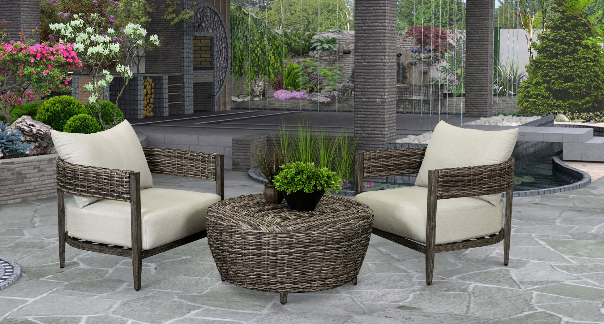 Marana 3 Piece Patio Chat Set-2