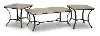 Faux Concrete and Black 3 Pack Occasional Table Set