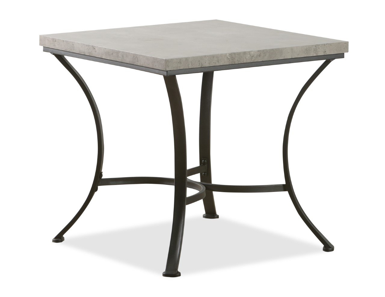 Faux Concrete and Black 3 Pack Occasional Table Set-4
